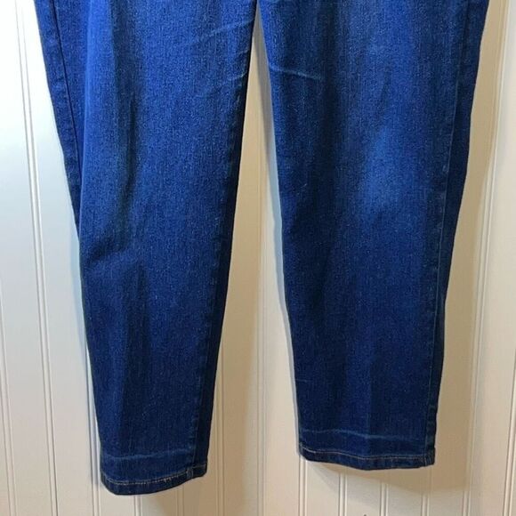 Levi's Denim Blue Jeans Women's 18 Average Elastic Waist Button Made In USA - Picture 3 of 8